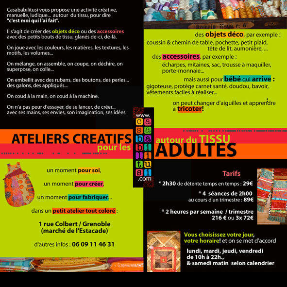 atelier couture adulte